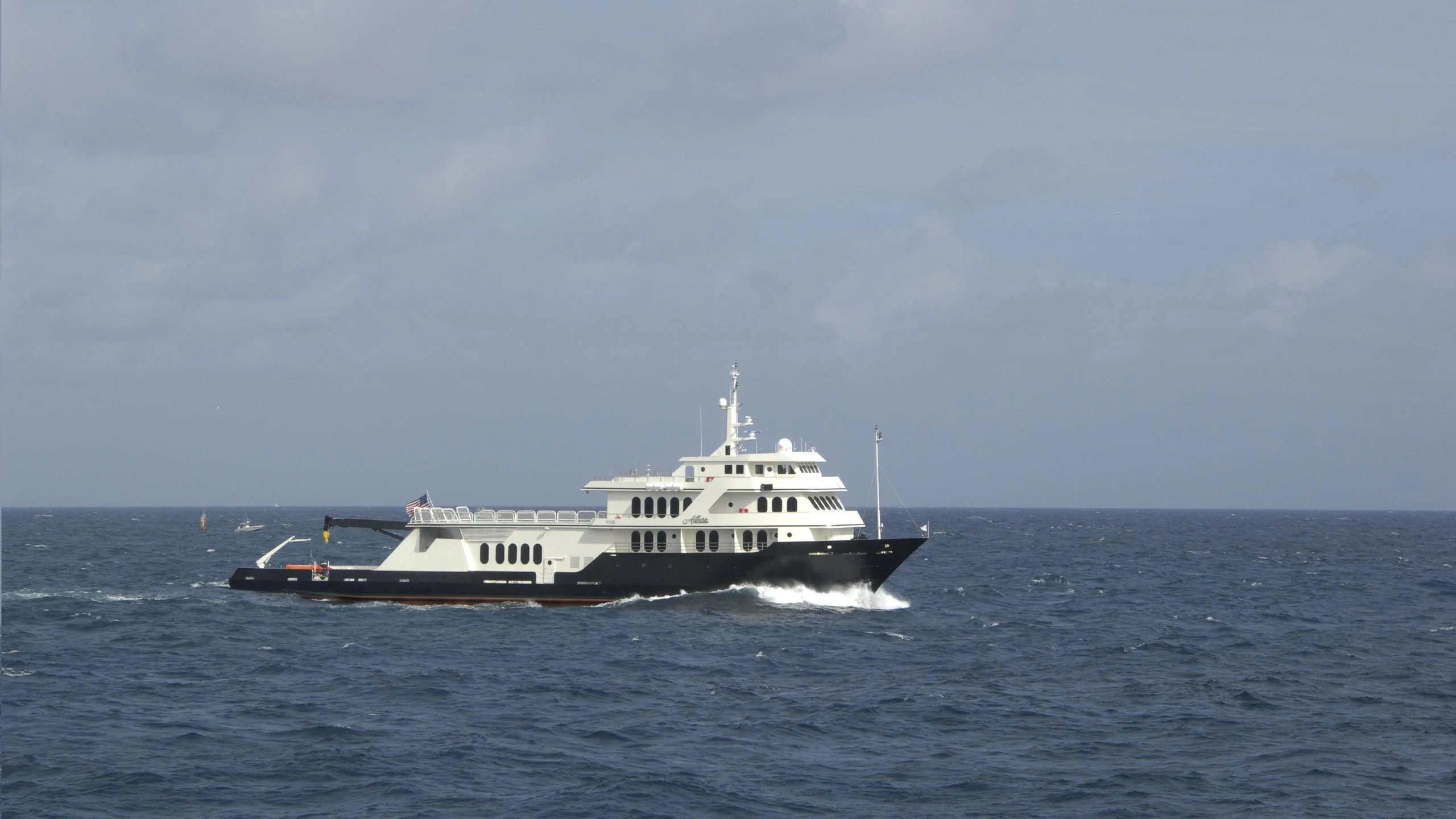 a boat on the water aboard GLOBAL Yacht for Sale