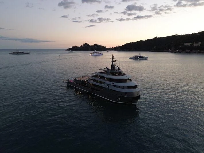 a boat in the water aboard Q Yacht for Sale