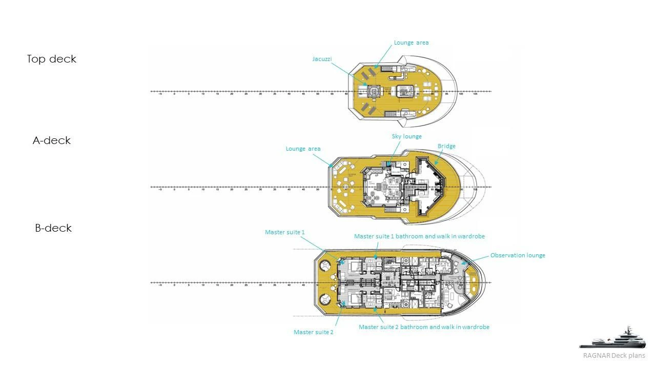diagram aboard Q Yacht for Sale