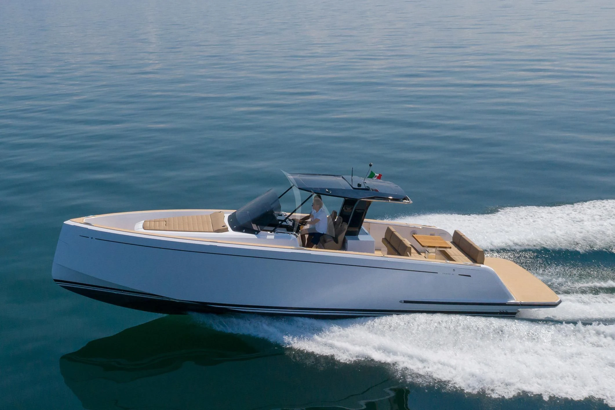 a boat on the water aboard FLEUR Yacht for Charter