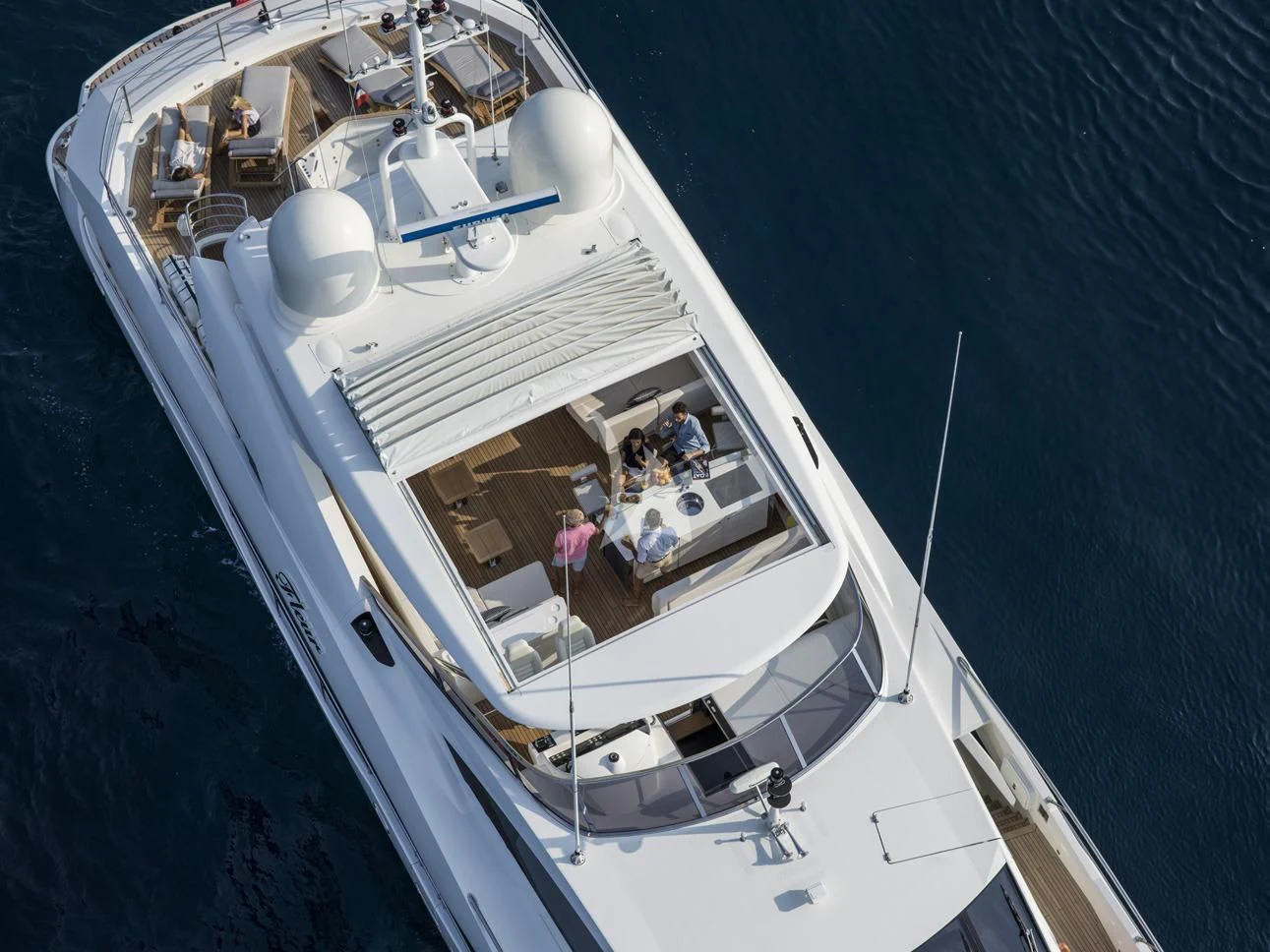a boat on the water aboard FLEUR Yacht for Charter