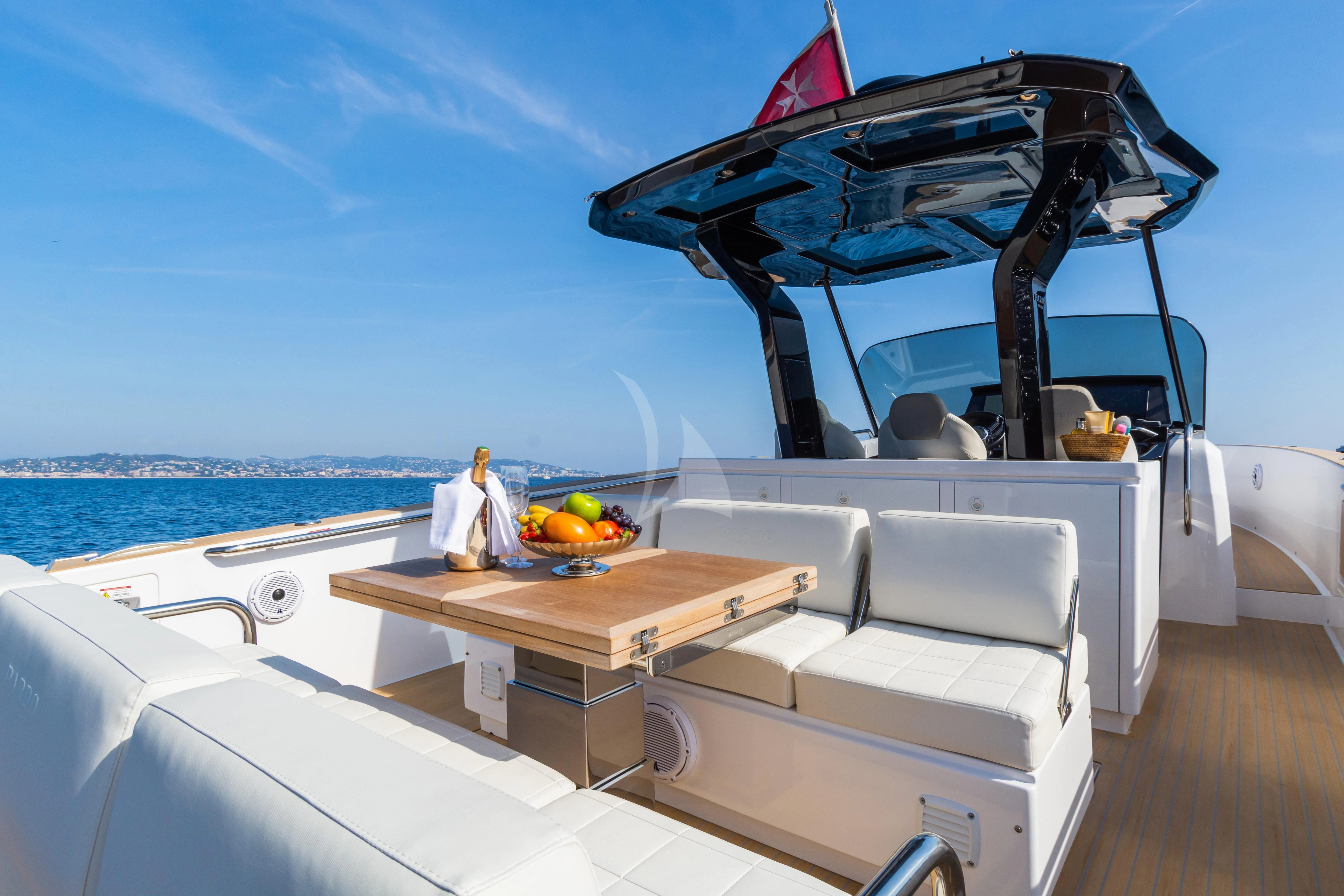 a boat on the water aboard FLEUR Yacht for Charter