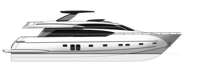 a silver and black car aboard TAIJI Yacht for Sale