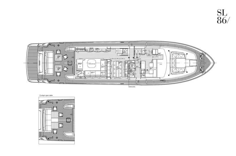 diagram, engineering drawing aboard TAIJI Yacht for Sale