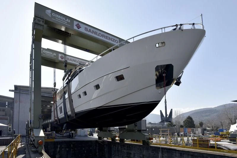 a large white boat aboard TAIJI Yacht for Sale
