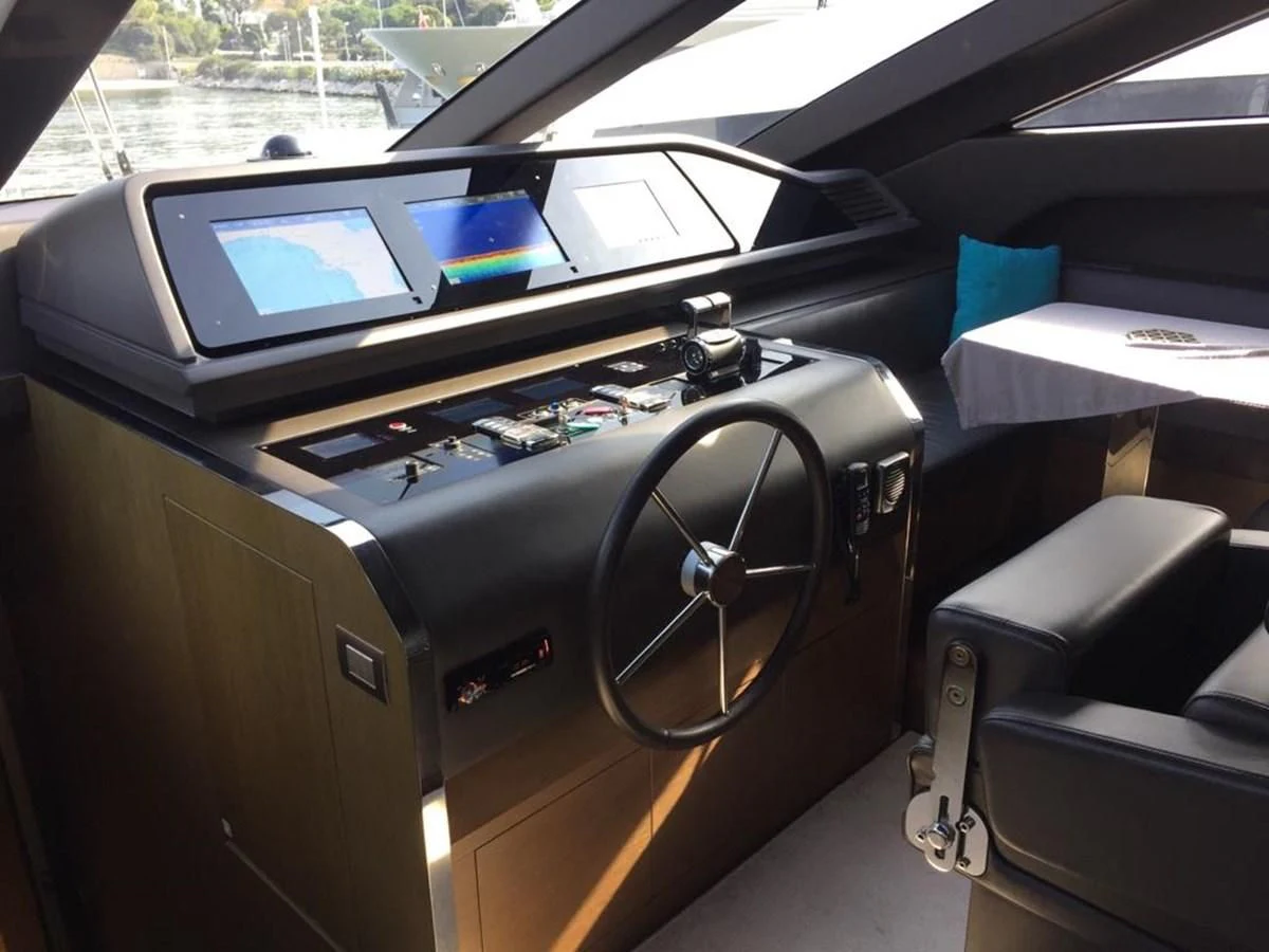 inside of a car aboard TAIJI Yacht for Sale