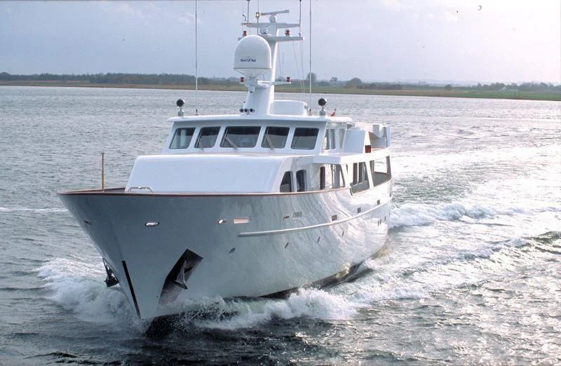 a boat in the water aboard HAIMA Yacht for Sale