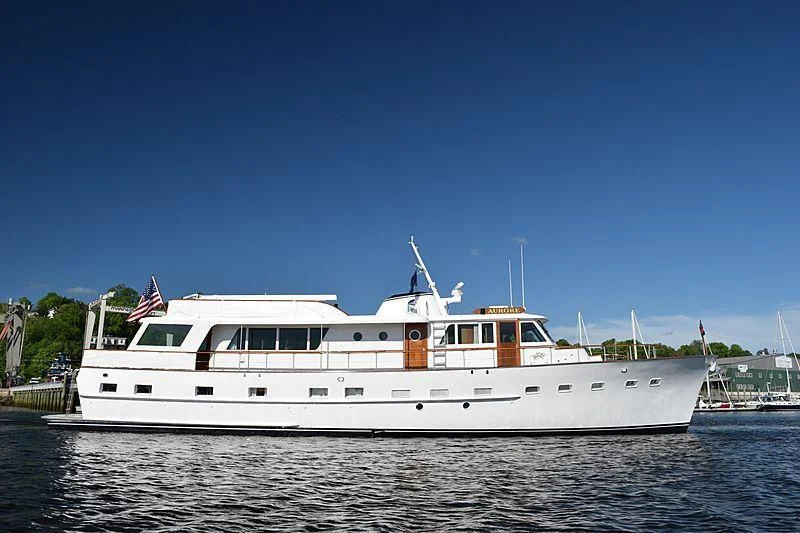 a boat on the water aboard AURORE Yacht for Sale