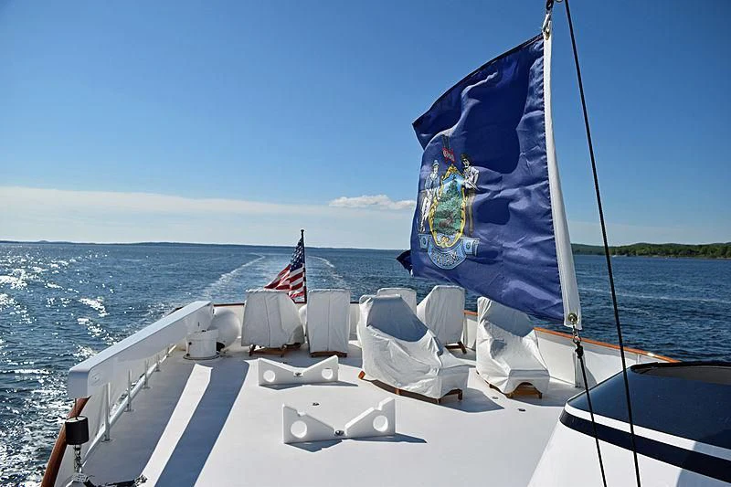 a boat on the water aboard AURORE Yacht for Sale