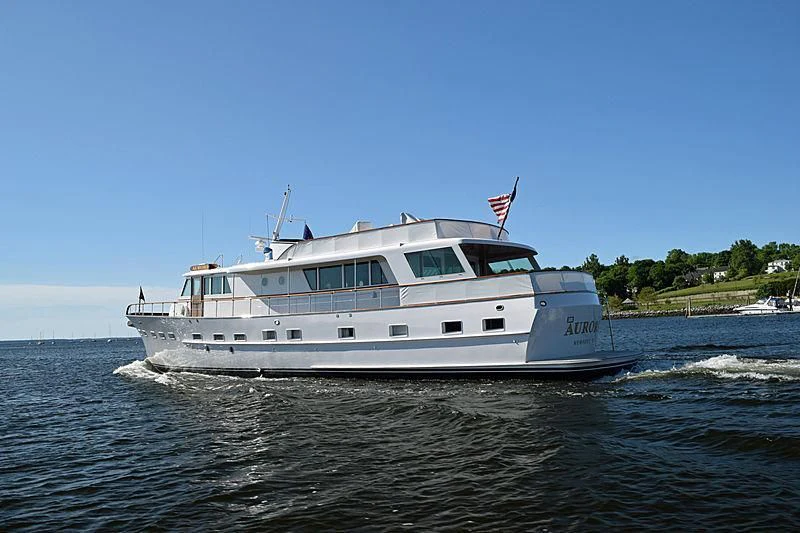 a boat on the water aboard AURORE Yacht for Sale