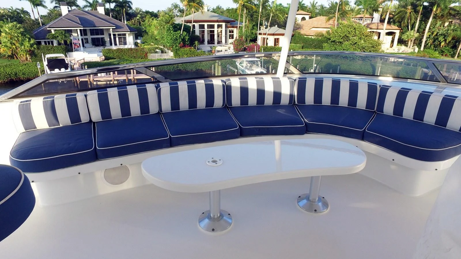 a pool with a deck and a deck aboard ELYSIAN Yacht for Sale