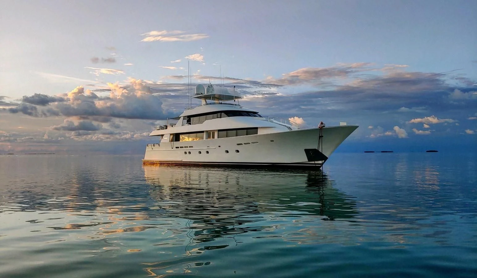 a boat in the water aboard ELYSIAN Yacht for Sale