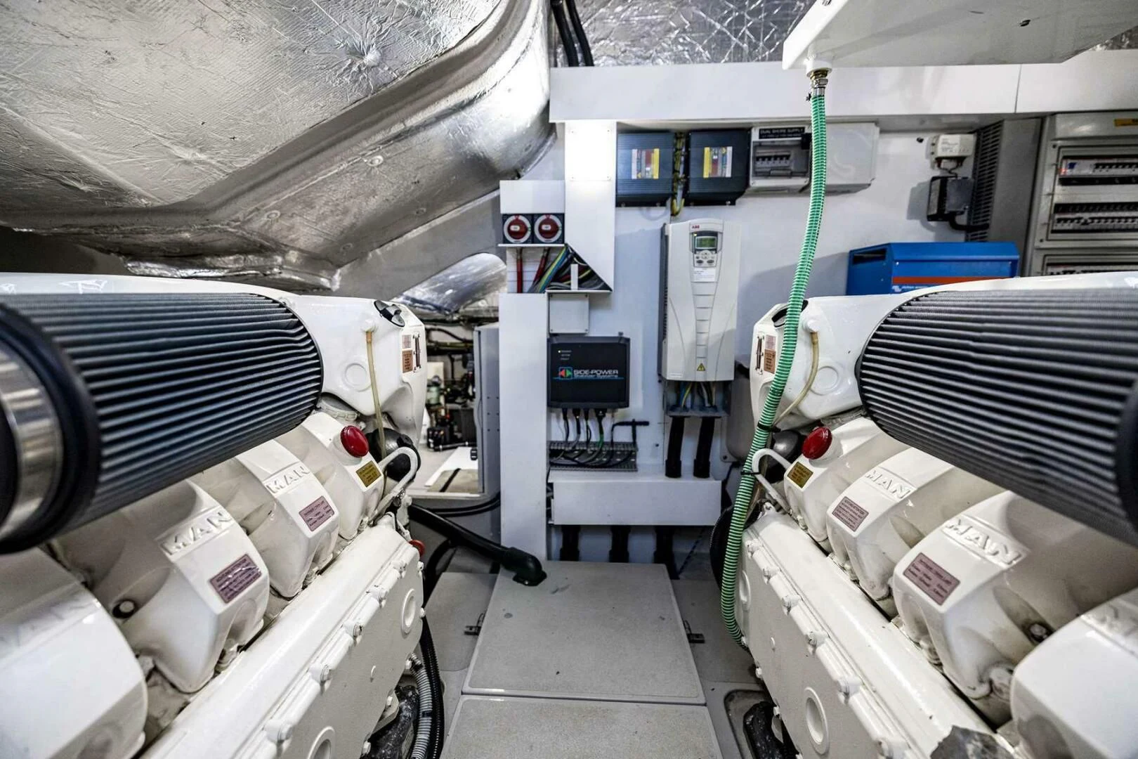 a room with machines and equipment aboard H Yacht for Sale