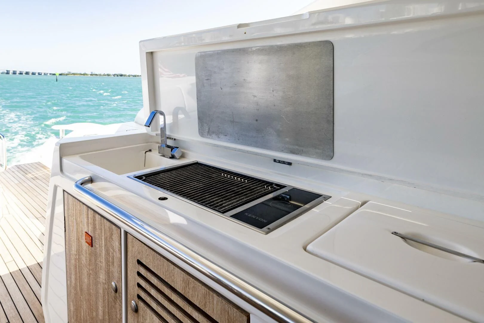 a tv on a boat aboard H Yacht for Sale