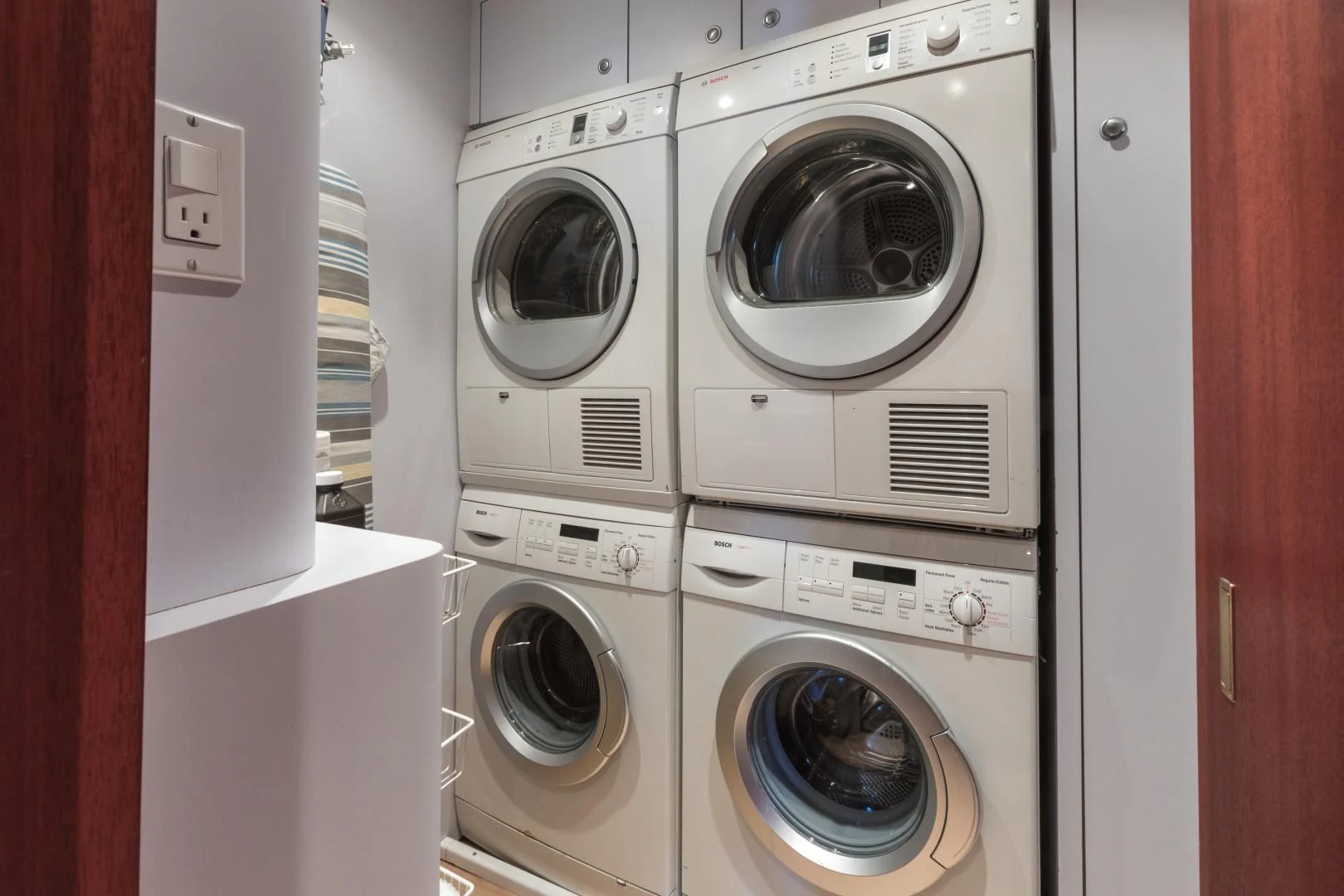 a row of washing machines aboard SHOGUN Yacht for Sale