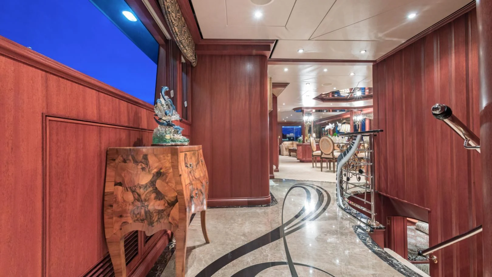 a room with a painting aboard SHOGUN Yacht for Sale