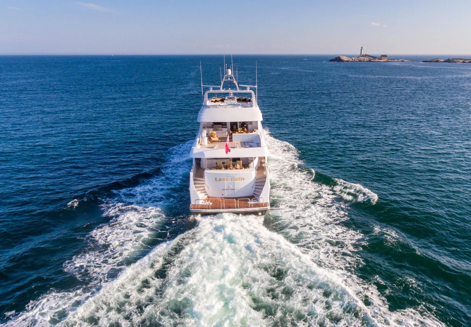 a ship on the water aboard SHOGUN Yacht for Sale