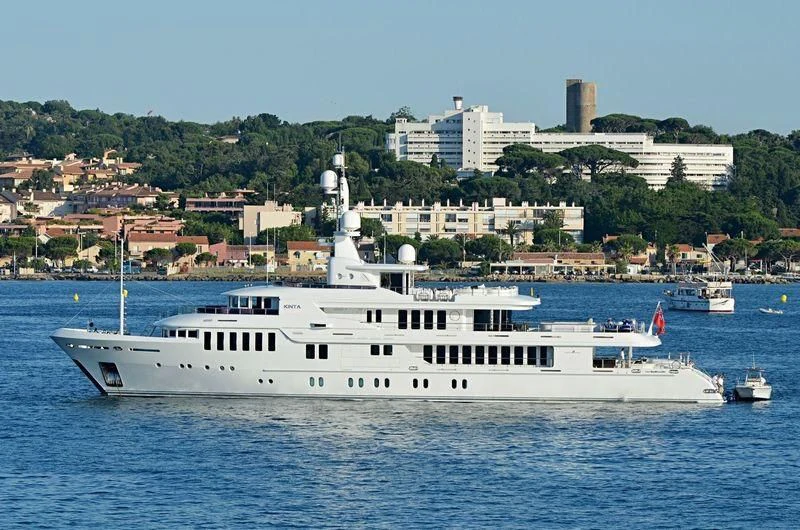 a large white boat in the water aboard BELLA 2 Yacht for Sale