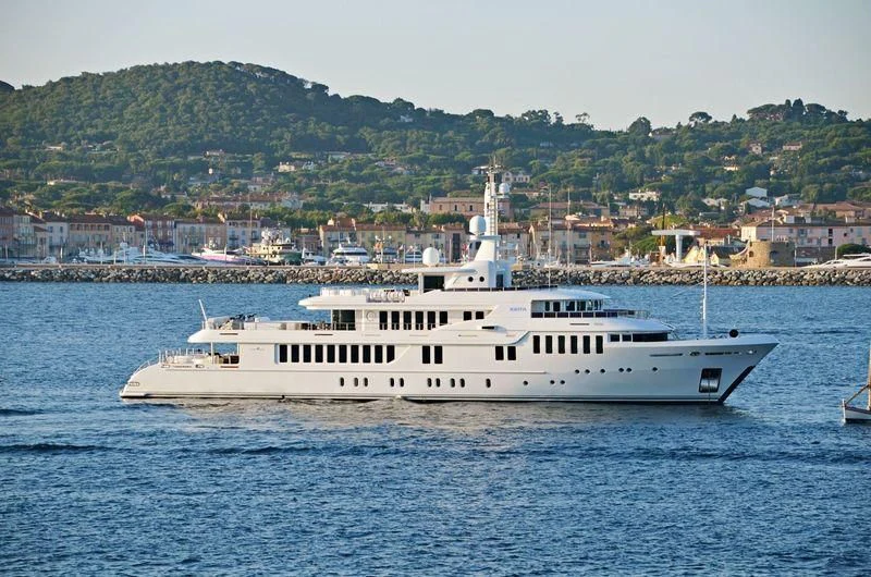 a white boat in the water aboard BELLA 2 Yacht for Sale