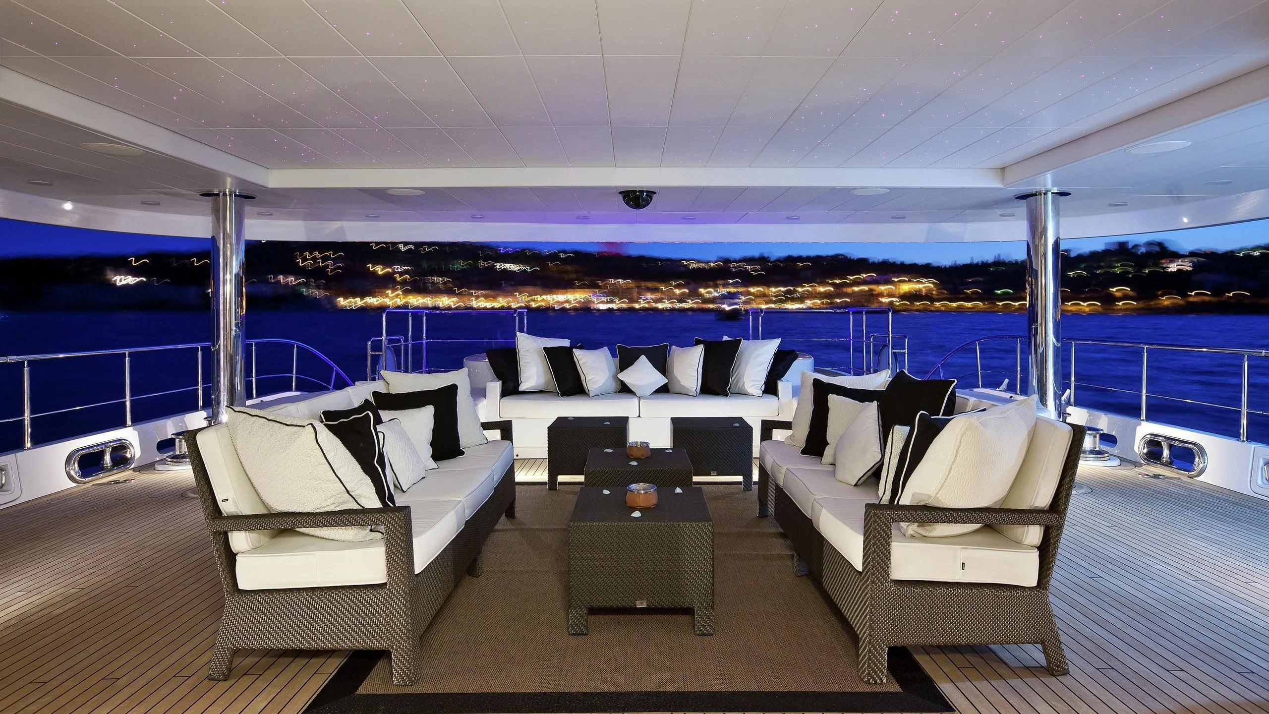 a room with a couch and a table aboard BELLA 2 Yacht for Sale