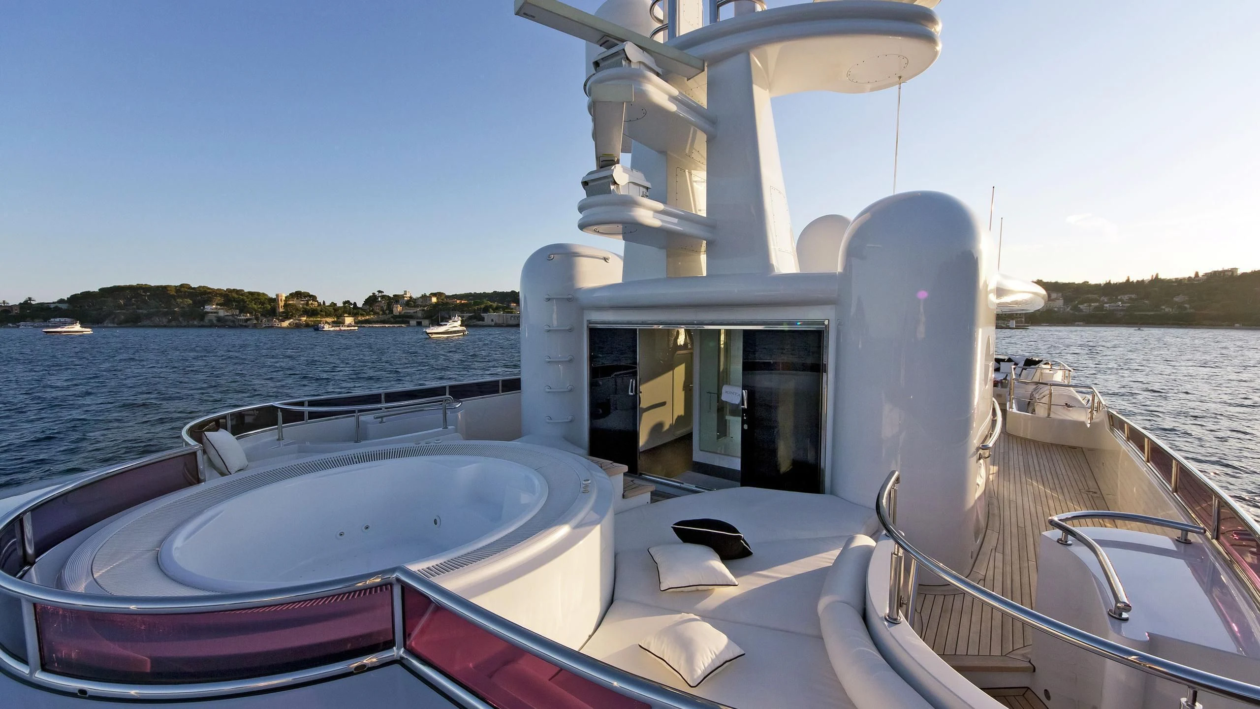 a boat on the water aboard BELLA 2 Yacht for Sale