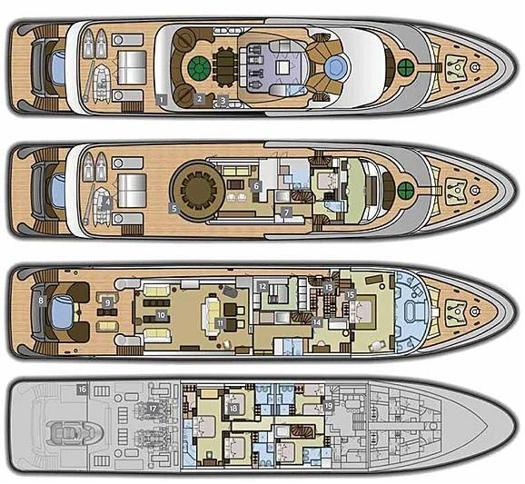 a couple of rectangular electronic devices aboard BELLA 2 Yacht for Sale