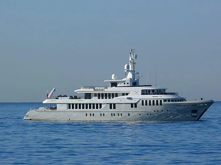 a large white boat in the water aboard BELLA 2 Yacht for Sale