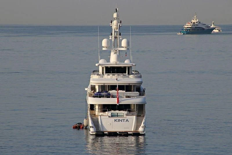 a large ship in the water aboard BELLA 2 Yacht for Sale