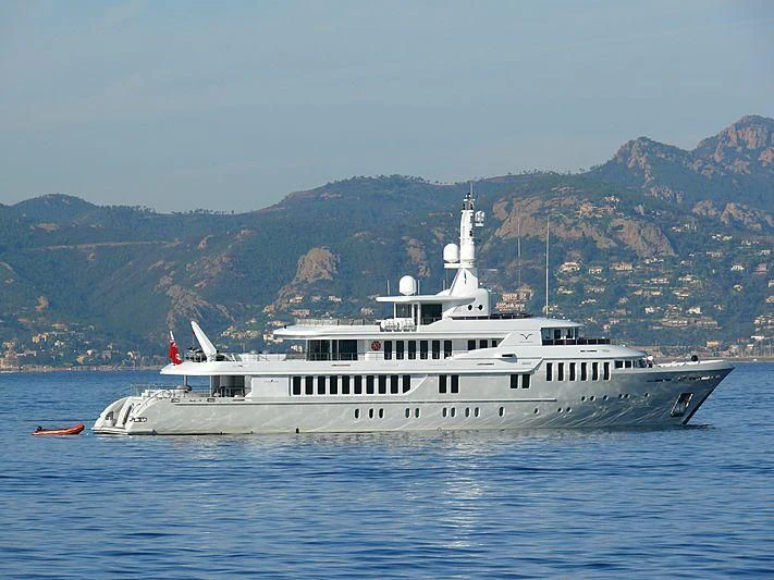 a large white boat in the water aboard BELLA 2 Yacht for Sale