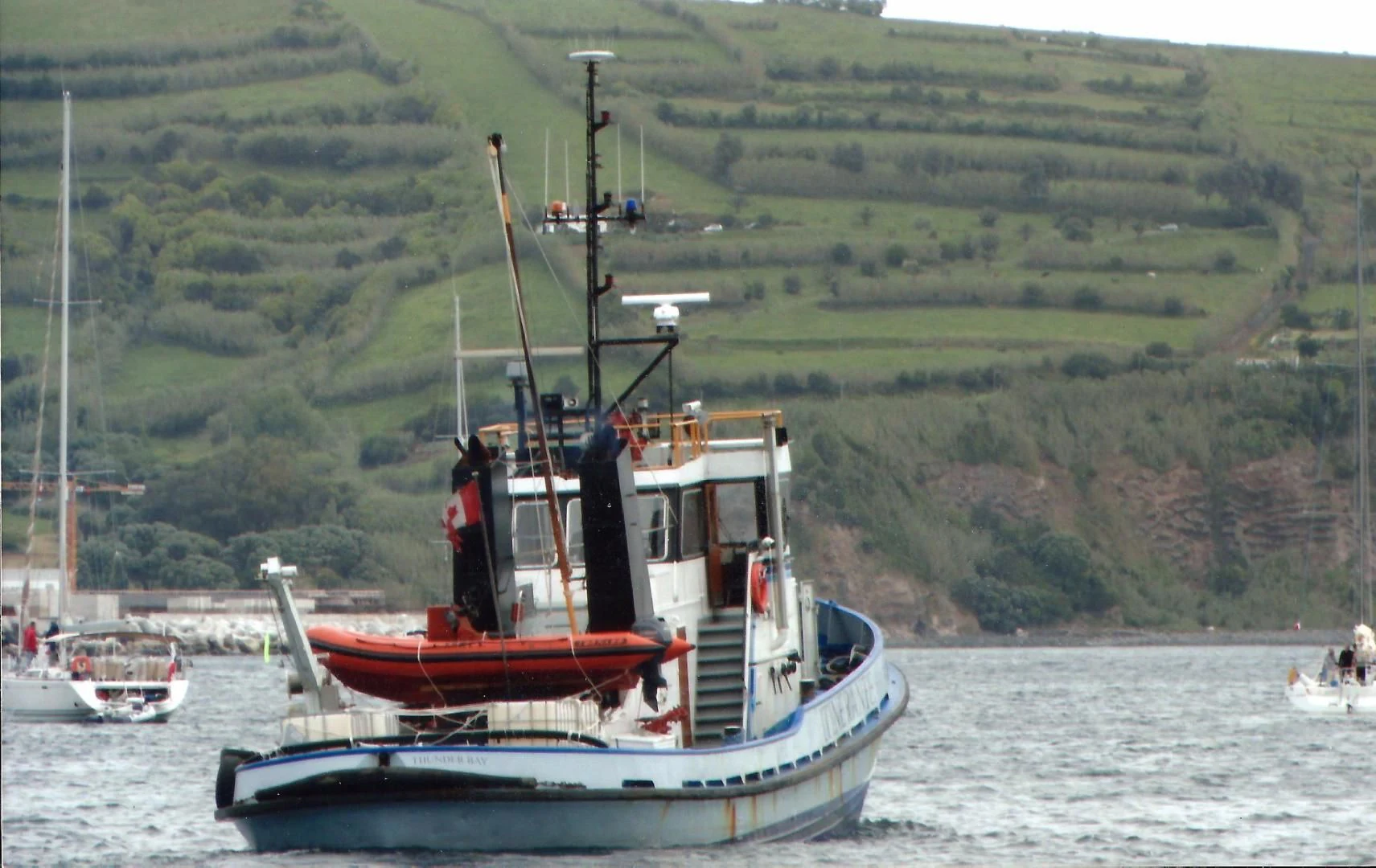 a boat in the water aboard ITINERANTE I Yacht for Sale