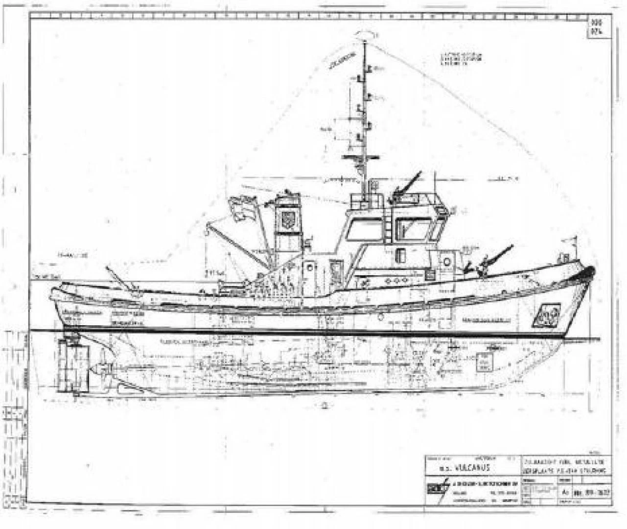 diagram, engineering drawing aboard ITINERANTE I Yacht for Sale