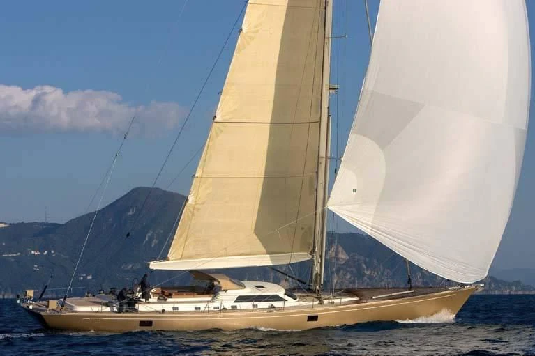 a sailboat on the water aboard DHARMA Yacht for Sale