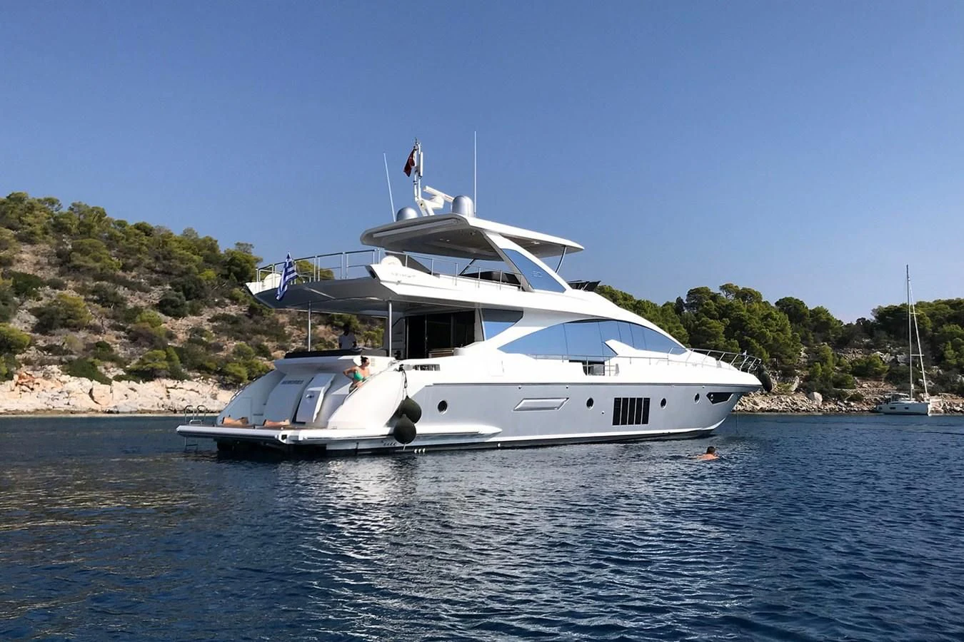 a boat on the water aboard MEMORIES Yacht for Sale