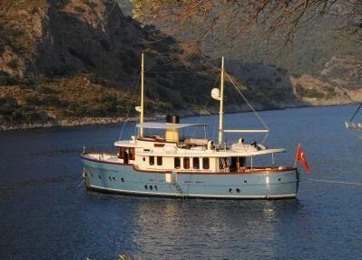 a boat on the water aboard LARIMAR Yacht for Sale