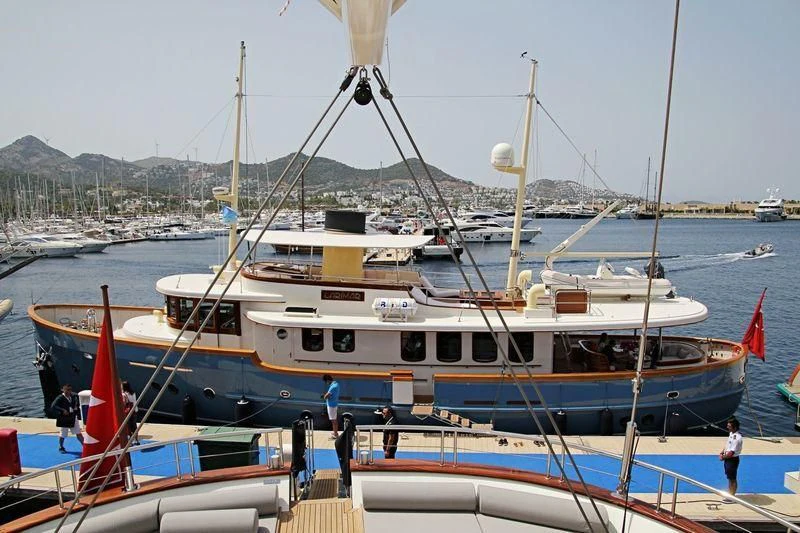 a boat in the water aboard LARIMAR Yacht for Sale
