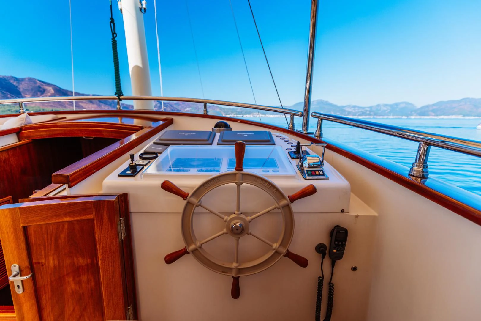 a boat on the water aboard LARIMAR Yacht for Sale