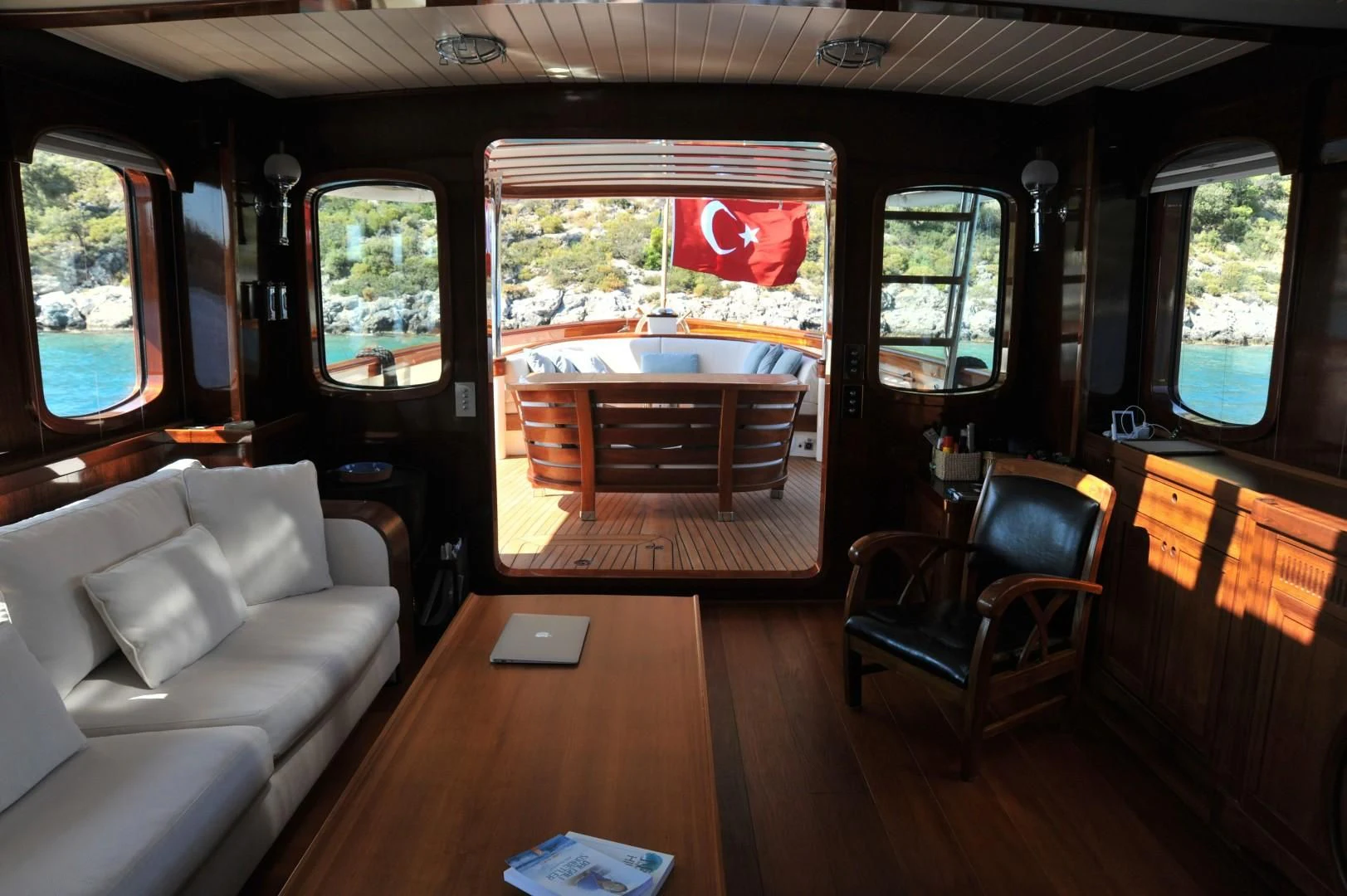inside of a train aboard LARIMAR Yacht for Sale