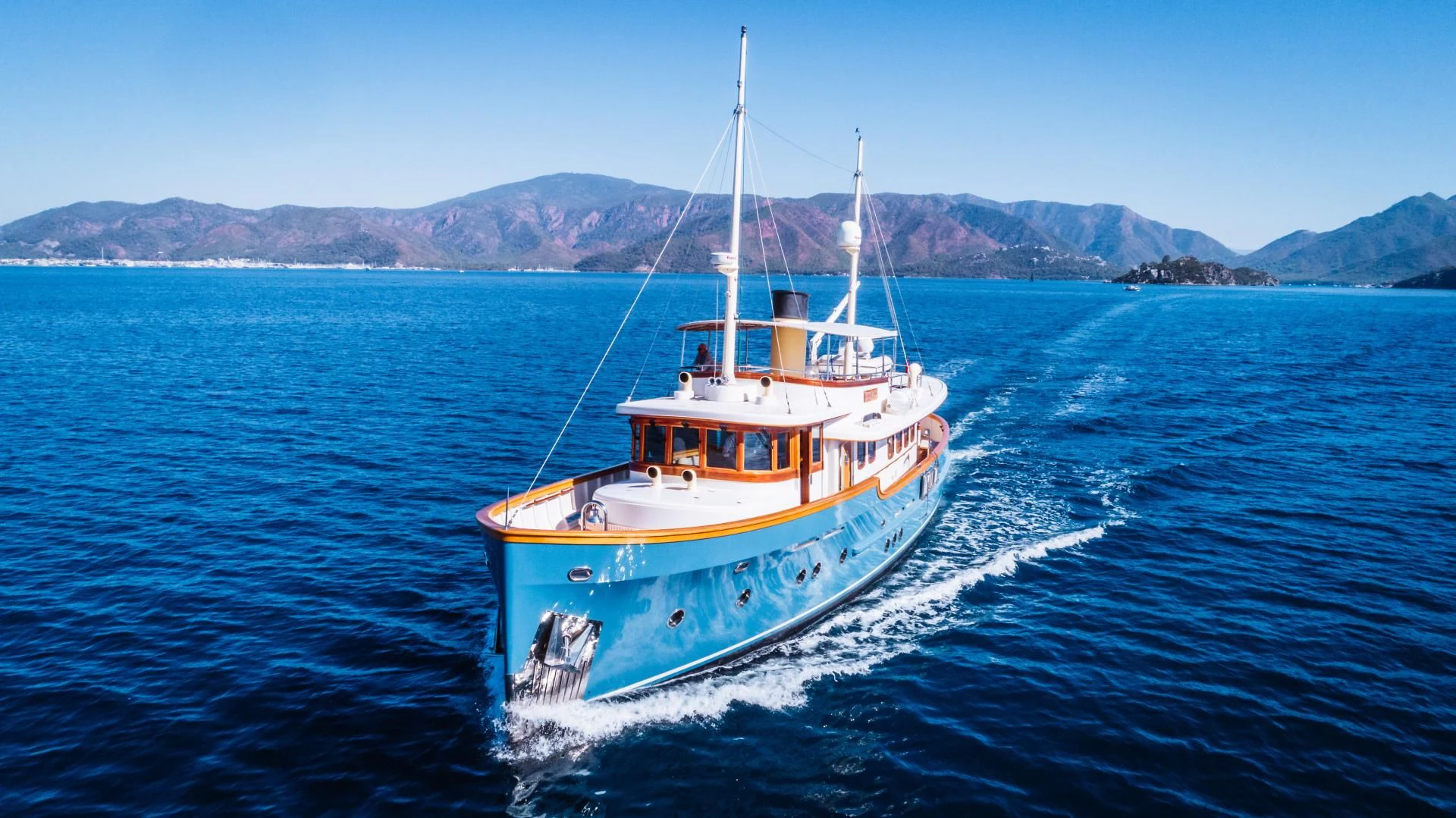 a boat on the water aboard LARIMAR Yacht for Sale