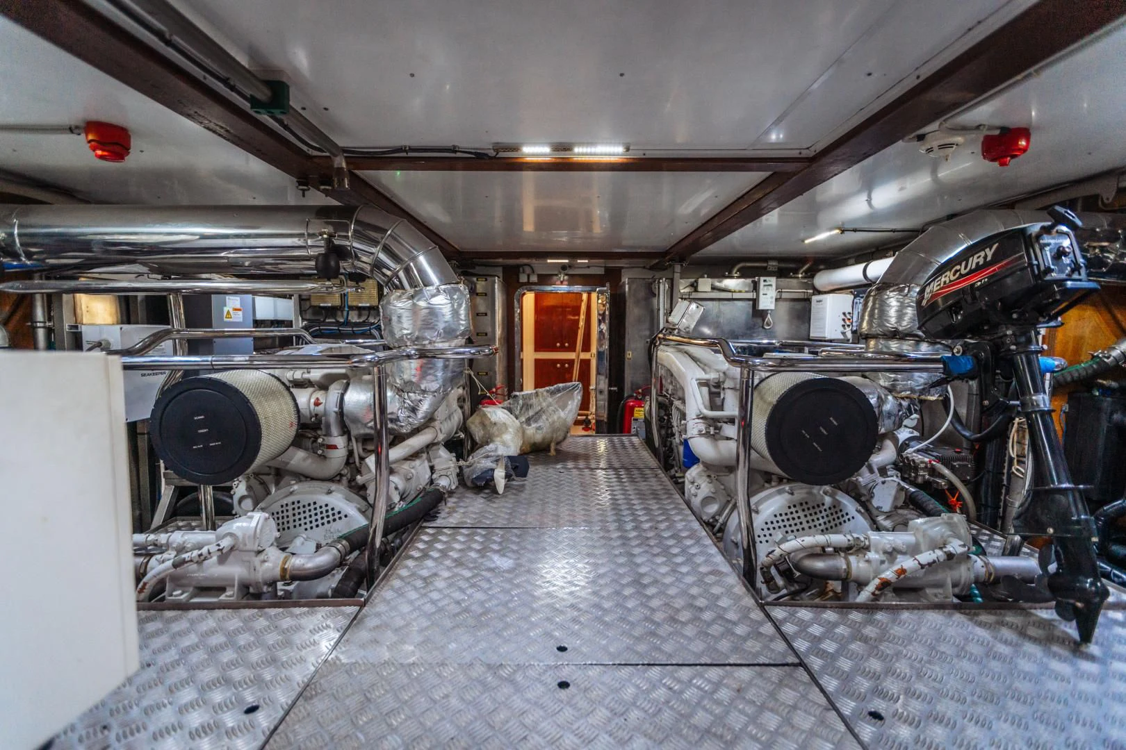 a large metal machine aboard LARIMAR Yacht for Sale