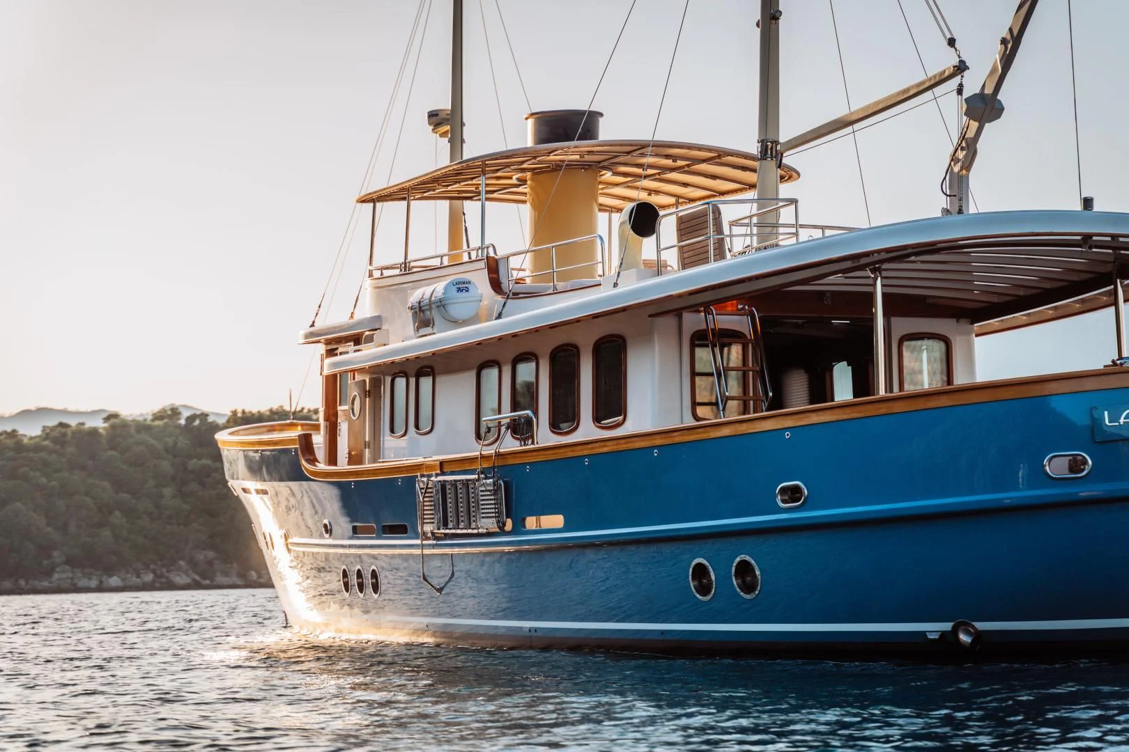 a boat on the water aboard LARIMAR Yacht for Sale