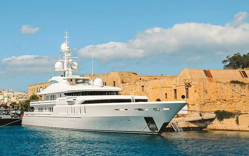 a white boat in the water aboard TALISMAN C Yacht for Charter