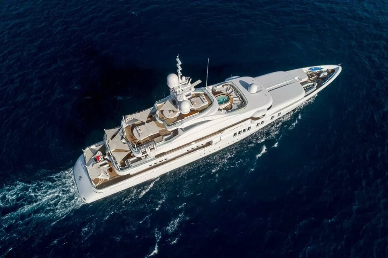 a high angle view of a ship aboard TALISMAN C Yacht for Charter