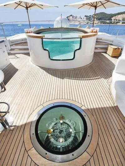 a pool on a deck aboard TALISMAN C Yacht for Charter
