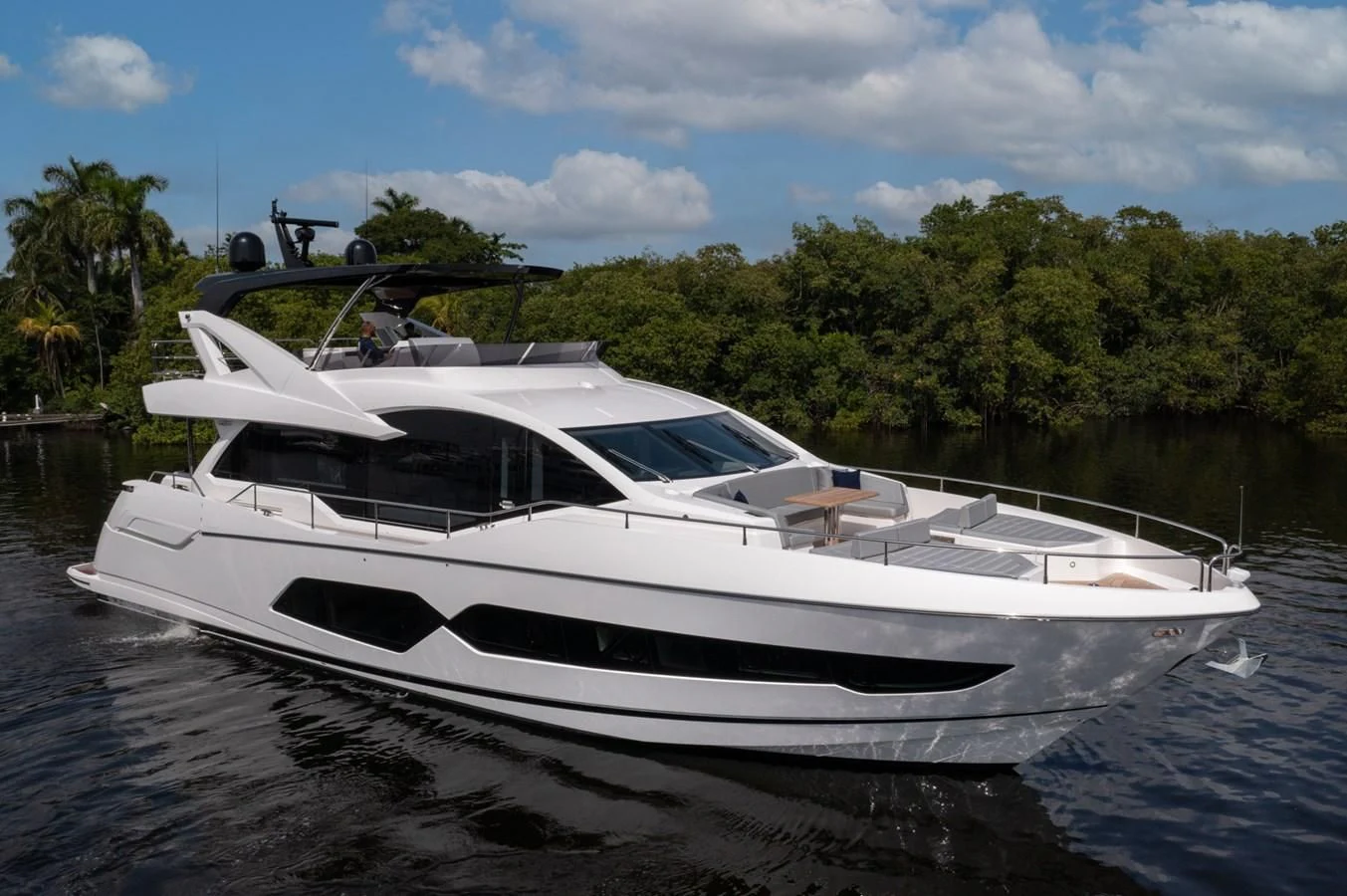 a white yacht on the water aboard 76 YACHT Yacht for Sale