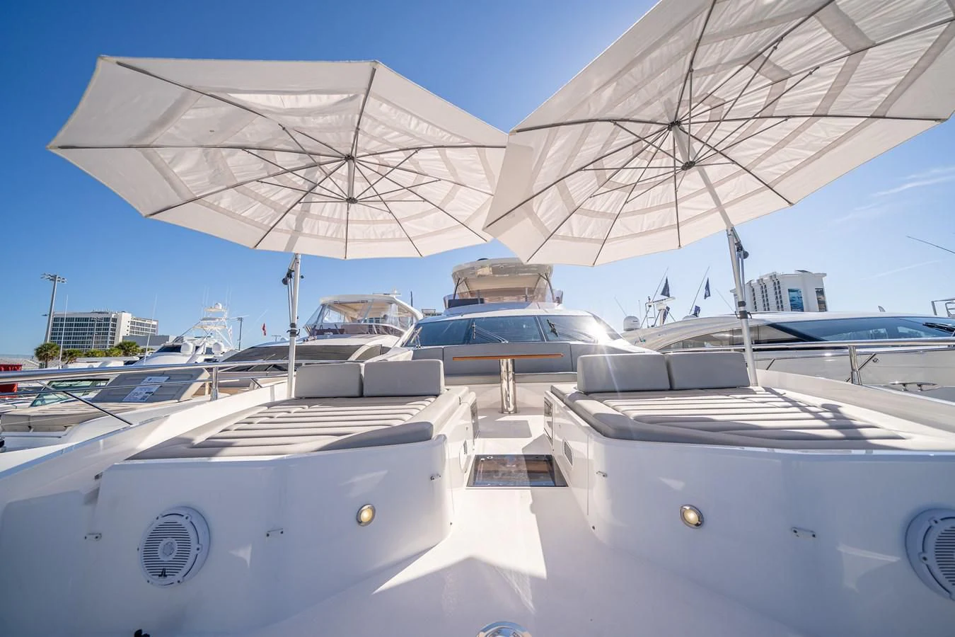a group of boats in a harbor aboard 76 YACHT Yacht for Sale