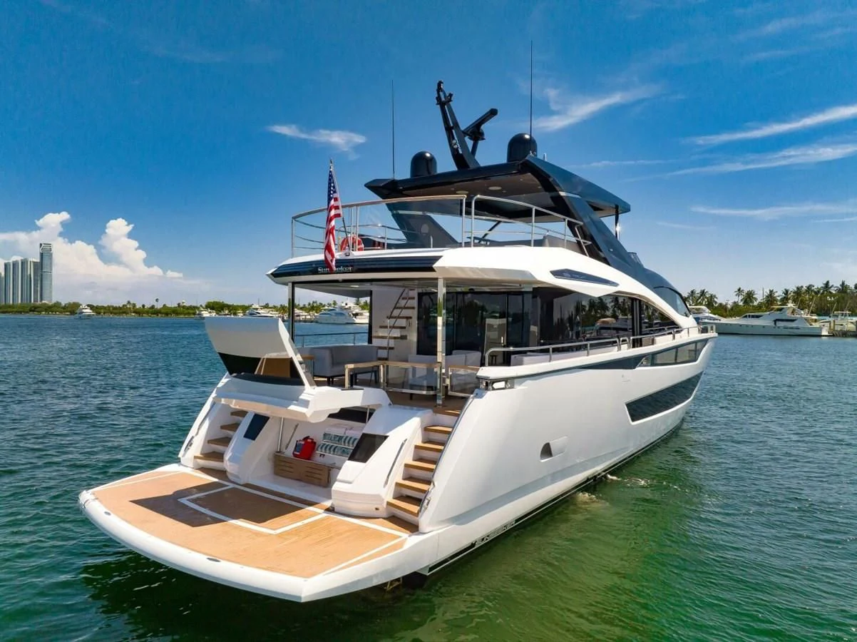 a boat in the water aboard 76 YACHT Yacht for Sale