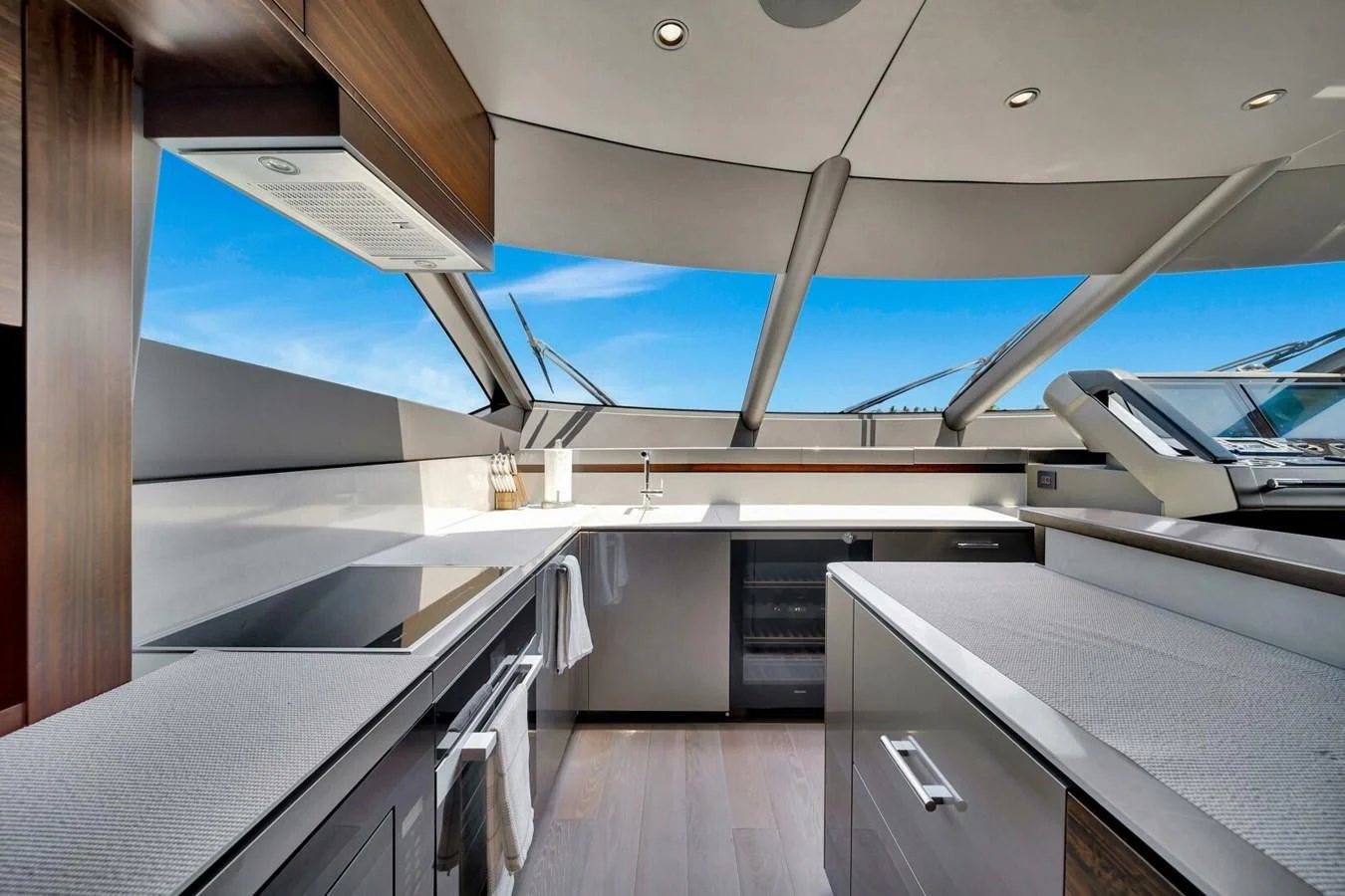 a room with a large window aboard 76 YACHT Yacht for Sale