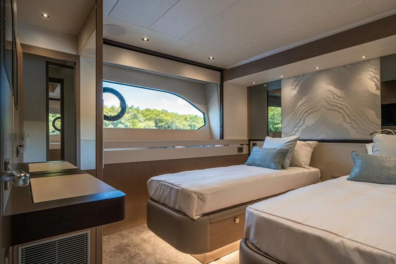 a room with a bed and a table aboard 76 YACHT Yacht for Sale