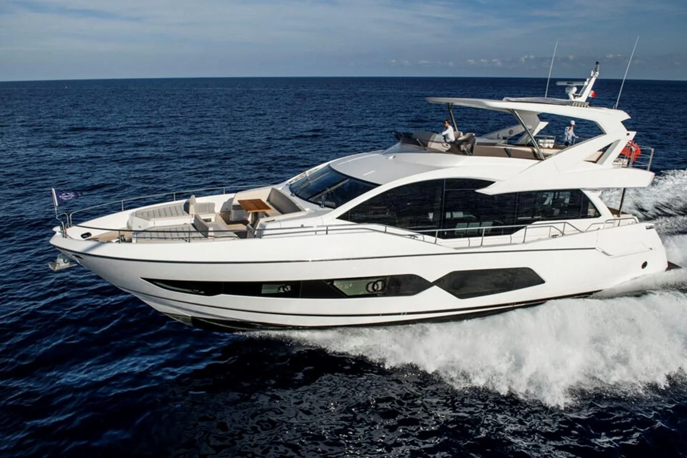 a white yacht on the water aboard 76 YACHT Yacht for Sale