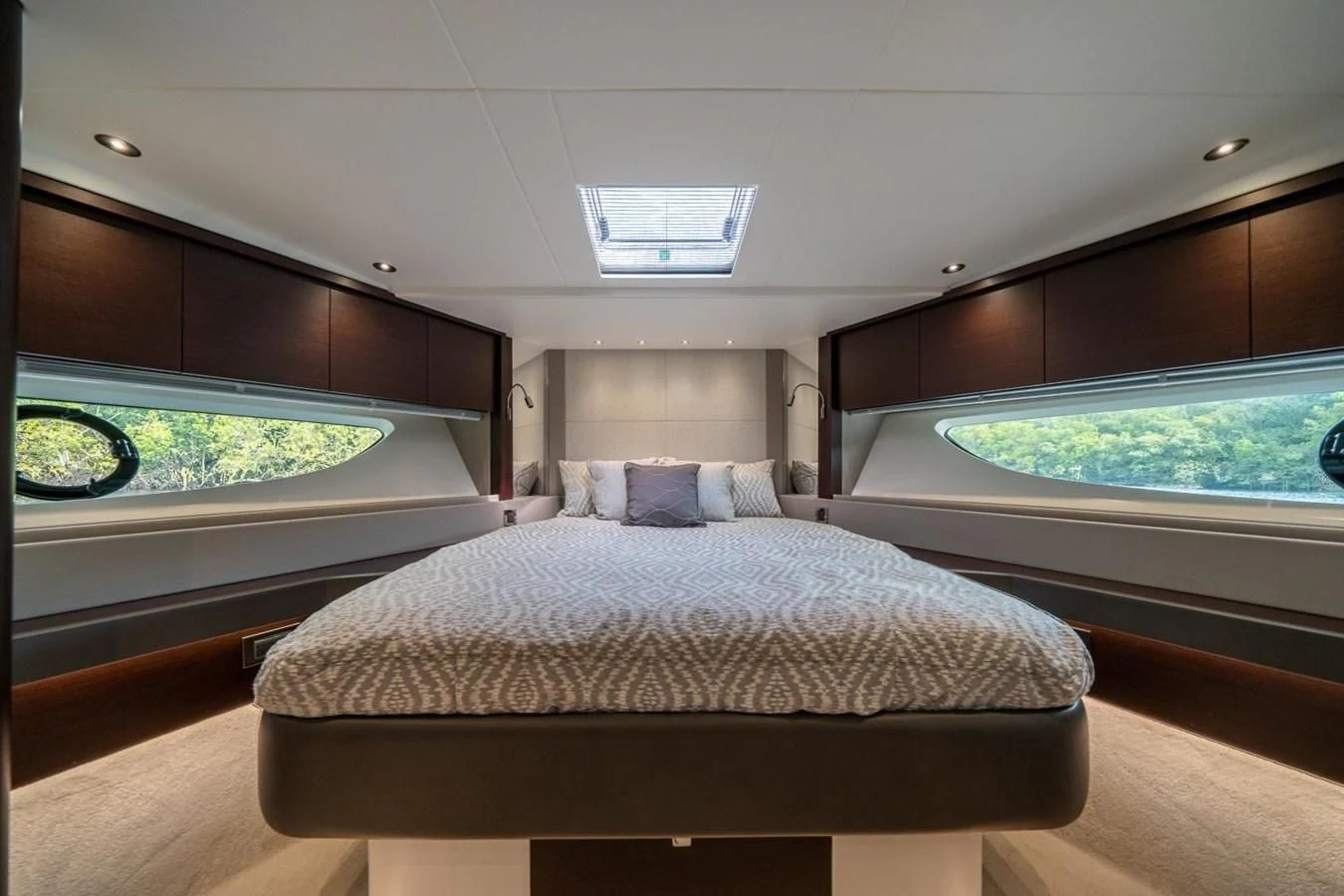 a large bed in a room aboard 76 YACHT Yacht for Sale